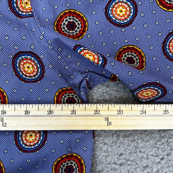 Tasso Elba Mens Shirt Short Sleeve Button Down Size Medium Blue Medallion Cotton - Picture 5 of 10